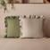 Silentnight Supersoft Ruffle Edge Cushion 45 cm x 45 cm - Complete Decoration Pillows Green, Natural (45x45cm)