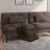 George Oliver Leilane Convertible Futon Brown Sofa 68.5" 2 Seater
