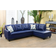 Latitude Run Blue Sectional Latitude Run® Sofa 97" 4 Seater