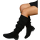 Shein Comfortable Suede Pointed Toe Block Heel Boots