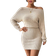 Shein New Knitted Solid Color Waist Tight Fitted Sexy Dress Autumn Winter