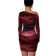 Shein Fitted Tie Dye Print Long Sleeve Dress - Oblique