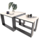 Per la vita Mit Loft Beistelltisch Holztisch Weiß Schwarz Couchtisch 60x60cm 2Stk.