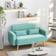 Yaheetech Upholstered Loveseat Aquamarine Sofa 116.5cm 2 Seater