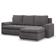 Mebligo Rechts Ecksofa Dunkelgrau Sofa 230cm 3-Sitzer