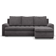 Mebligo Rechts Ecksofa Dunkelgrau Sofa 230cm 3-Sitzer