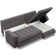 Mebligo Rechts Ecksofa Dunkelgrau Sofa 230cm 3-Sitzer