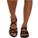 Shein Women'S Flat Sandals With Suede Strap Decoration, Woven Sole, Simple Vacation Style, Black Cross Straps, Versatile