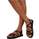 Shein Women'S Flat Sandals With Suede Strap Decoration, Woven Sole, Simple Vacation Style, Black Cross Straps, Versatile