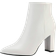 Dream Pairs DREAM PAIRS Women's White Pu Chunky Heel Ankle Booties Pointed Toe Short Boots BM Sianna-1