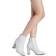 Dream Pairs DREAM PAIRS Women's White Pu Chunky Heel Ankle Booties Pointed Toe Short Boots BM Sianna-1