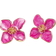 Shein 1pair Colorful Oil Drip Four-Petal Flower Shaped Dopamine Stud Earrings For Women, Simple & Sweet Daily Accessory, Perfect Gift For Vacation Valentines,Mom,Mother,Mother's Day,Gift