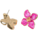Shein 1pair Colorful Oil Drip Four-Petal Flower Shaped Dopamine Stud Earrings For Women, Simple & Sweet Daily Accessory, Perfect Gift For Vacation Valentines,Mom,Mother,Mother's Day,Gift
