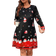Shein Plus Santa Claus Printed Long Sleeve Dress