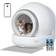 Greesum Self Cleaning Automatic Cat Litter Box with Mat and 2 Roll Garbage Bags White