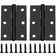 Reliabilt 3-in H Matte Black Mortise Interior Door Hinge 2-Pack 2pcs