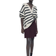 H&M Fine Knit Collared Jumper - Cream/Striped