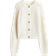H&M Ribbstickad Kofta - Beige Crèmevit