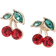 Shein Rhinestone Cherry Stud Earrings
