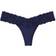 PINK Wink Lace-Trim Thong Panty - Midnight Navy