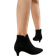 Shein Womens Simple Black Ankle Boots With Side Zipper Heel For Autumn And Winter