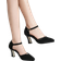 Shein Thick Heel One-Buckle Rhinestone - Pointed Toe