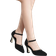 Shein Thick Heel One-Buckle Rhinestone - Pointed Toe