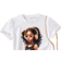 Shein Tween Girls Cartoon Girl Pattern Printed Short Sleeve T-Shirt And Solid Color Pleated Skirt Set