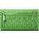 Michael Kors Jet Set Large Signature Logo Wallet - Green