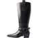 NA-KD Leather Buckle Detail Cowboy Boots - Sort