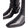 NA-KD Leather Buckle Detail Cowboy Boots - Sort