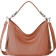 Kmisso Women's Shopper Handbag Shoulder Real Vegan Leather - Brown