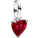 Pandora Broken Heart Mini Dangle Charm Sterling silver Man-made crystal Red