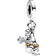 Pandora Disney 100th Anniversary Baloo 0.009 ct tw Lab-created Diamond Dangle Charm Silver/gold One