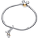 Pandora Disney 100th Anniversary Baloo 0.009 ct tw Lab-created Diamond Dangle Charm Silver/gold One