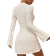 Shein Autumn Winter Fashion Casual Butterfly Decor Flared Sleeve Dress