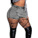 Shein Plus Size Sexy Tight Denim Shorts