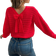 Shein Casual Elegant Bowknot Decor Drop Shoulder Sweater - Autumn/Winter