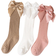 Shein 3Pairs/Lot Baby Girls Socks Autumn Winter Kids Big Bow Knee High Long Soft Cute Kids Christmas Sock Red Newborn Socken