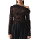 Gina Tricot Long Sleeve Off Shoulder Asymmetric Top - Brown Leopard Print