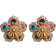 Shein Rhinestone Flower Design Stud Earrings