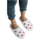 Shein Women Heart Decor Fuzzy Home Slippers, Fashion White Bedroom Slippers