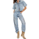 River Island Blue Denim Embroidered Jeans - Womens