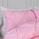 Highams Diamond Pintuck Double Duvet Cover Pink (198x198cm)