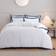 Dunelm Oxford Edge and Pillowcase Set Duvet Cover White (200x200cm)