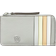Tory Burch Pebbled Top Zip Card Case - Light Granite