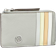 Tory Burch Pebbled Top Zip Card Case - Light Granite