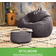 Green Bean 2er Set Indoor Home Linen Hocker mit EPS Perlen Füllung Sitzsack 2Stk.