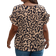 Shein Plus Women Leopard Print Floral Petal Sleeve Loose Blouse Summer
