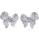 Shein Cubic Zirconia Bow Stud Earrings